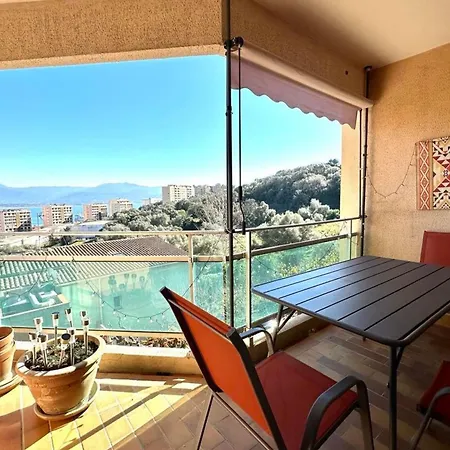 T2 In The Heights Of Golf View Sea Apartment Ajaccio (Corsica)